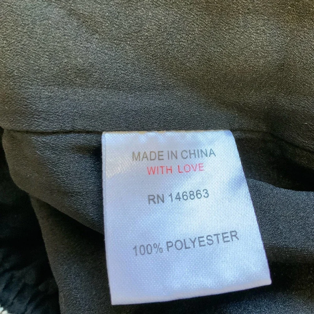 Mare Mare Jorah Embroidered Black White Geometric Crop Top sz M - Picture 9 of 9